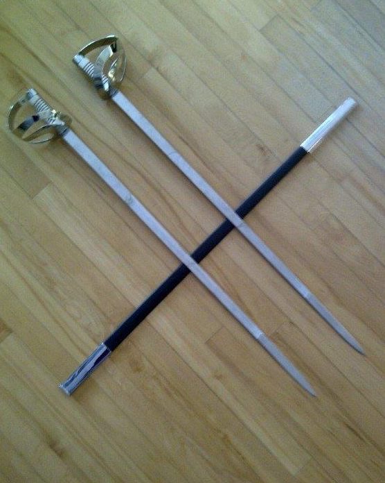 Chrome Right and Left Sword Blades Forever Tartan